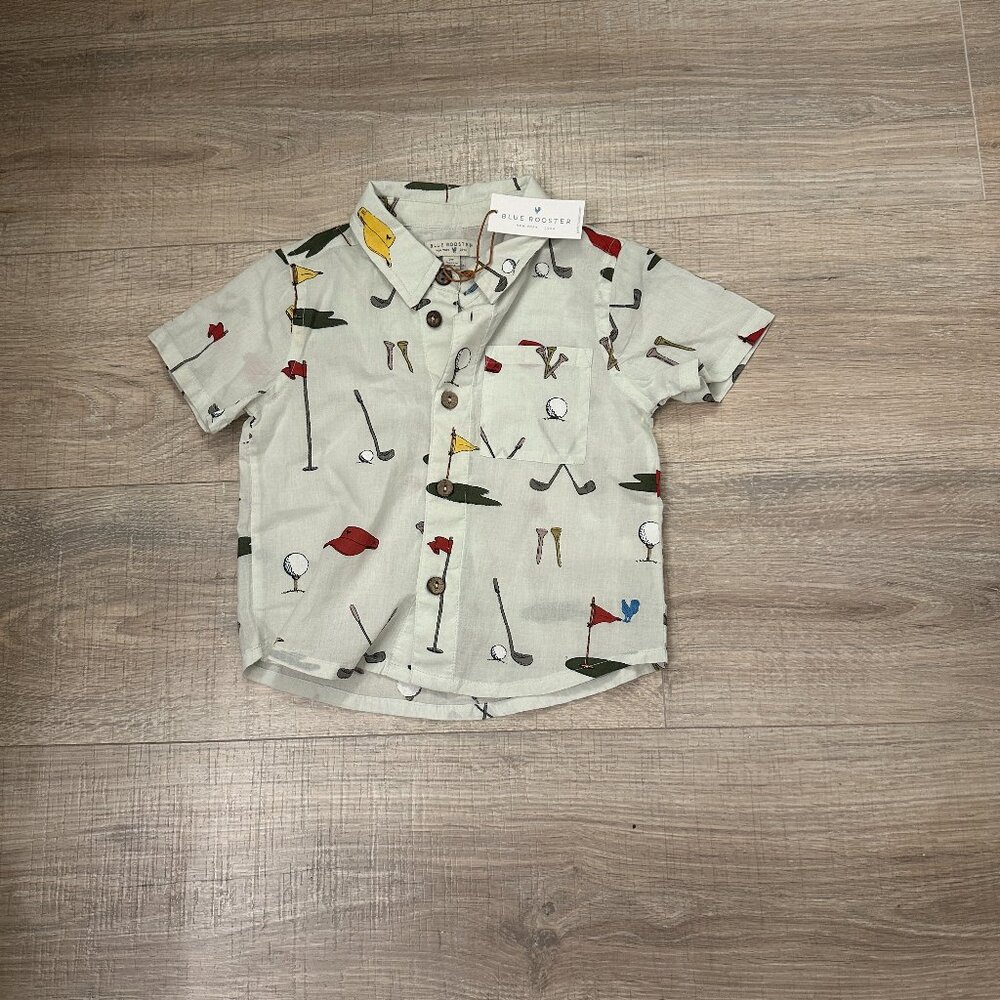 Blue Rooster by Pink Chicken "Golf" Jack Shirt